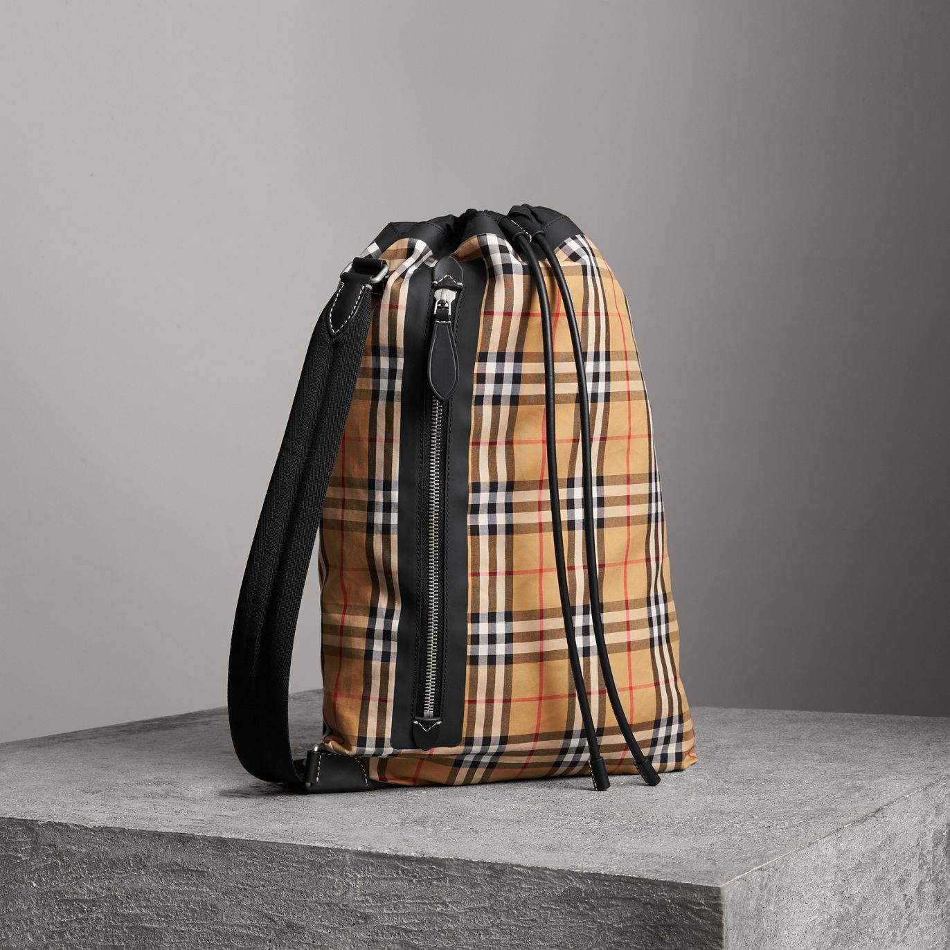 Vintage Checkered Duffle Bag